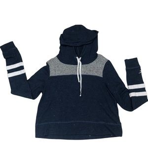 Hollister blue and gray cropped hoodie, extra small